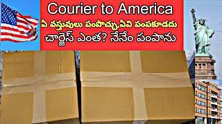 Courier to America From Andhra with charges in Telugu/అమెరికాలో ఉన్న మా పిల్లలకి నేను పంపిన కొరియర్