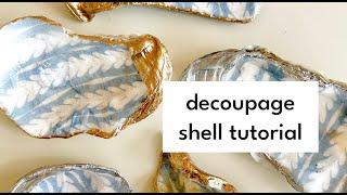 Decoupage Shell Trinket Dish Tutorial   SD 480p