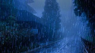 Super Relax and Instantly Fall Asleep  Heavy Rain & Strong Thunder Sounds at Night to Sleep, ASMR