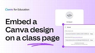 How to Embed a Canva Design on a Class Page | Canva for Teachers