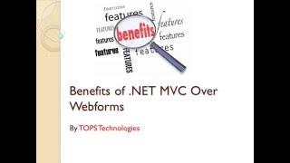 ASP.Net MVC - Benefits