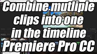 How to combine multiple clips into one on the timeline in Premiere Pro CC