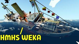 HMHS Weka SINKS After Colliding With a Boat | Stormworks: Build and Rescue