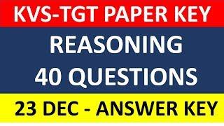 KVS TGT PAPER 23 DEC 2018 / REASONING PORTION