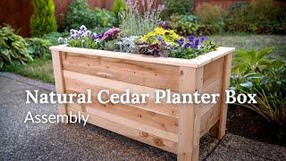 Natural Cedar Planter Box: Assembly