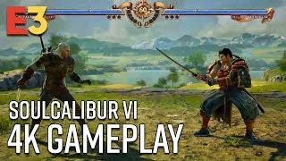 SoulCalibur VI 4K Gameplay - Geralt vs Mitsurugi | E3 2018