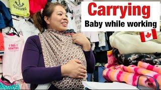 CARRYING BABY while working because…| life as a tindera in Canada |sarah Buyucan