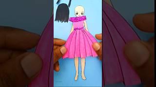 DIY Barbie Paper Doll | Paper Doll | Barbie Hacks and Crafts | #joancreations #shorts #paperdoll