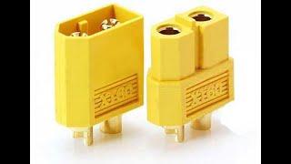 Pair Male Female XT60 Bullet Plug Connector Yellow for RC LiPo Battery