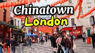 4K-CHINATOWN in London Walking Tour in a Relaxing Week/Gerrard St ,London,UK