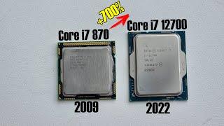 Как изменилась производительность процессоров Intel за 13 лет?Core i7 870 vs Core i7 12700