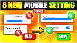 Top 5 Secret Mobile Settings | That Makes You One Tap King | Best Mobile Headshot Setting Free Fire
