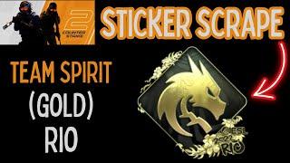 Counter Strike 2 - CS2 - Sticker Scrape Team Spirit (Gold) | Rio 2022