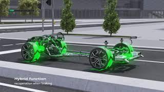 Animation of Audi mild hybrid system (MHEV)