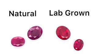 Comparison Video : Natural Rubies VS Lab Grown Rubies by Lannyte Gemstones