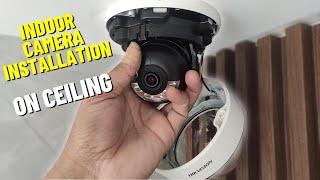 CCTV Camera Installation IN Door How To Install A Hikvision dahua IP camera CELING #hikvision #dahua