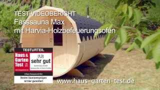 Test Aufbau 2-Raum-Fass-Sauna Max