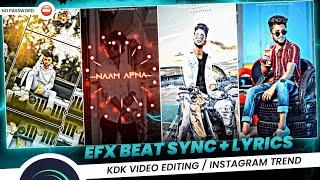 EFX Boys Beat Sync Status Editing Alight motion | Trending glowing text lyrical status Editing #efx