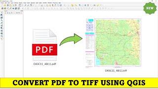 How to Convert PDF to TIFF in QGIS | Raster Conversion