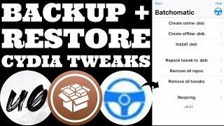 How to backup & restore Cydia tweaks with Batchomatic iOS 14 & lower | Backup Tweaks iOS 14 | 2021