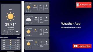 Weather App | Rest API | Retrofit | Kotlin Coroutines | OpenWeatherMap