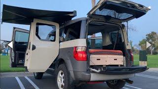 Honda Element Camping Bed set up