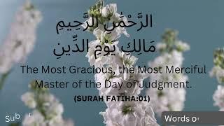 surah Fatiha with Urdu translation #wordsofallah #youtube