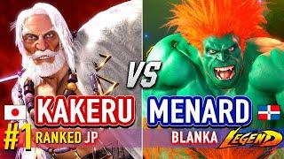 SF6  KAKERU (#1 Ranked JP) vs MENARD (Blanka)  Street Fighter 6 High Level Gameplay