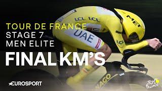 TIME TRIAL DRAMA!  | Tour de France Stage 7 Final Kilometres | Eurosport Cycling