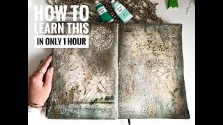 DIY Sketchbook idea Tutorial using the Mixed Media TechniqueArt JournalStamperia