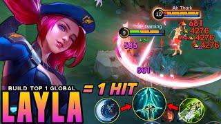 WTF DAMAGE‼️ THIS LAYLA NEW SEASON BEST DAMAGE BUILD AND EMBLEM WILL MAKE YOU RANK UP FASTER - Mlbb