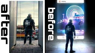 PicsArt tutorial - Edit Cyberpunk Effect (changing background) 3D photo editing