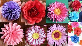 10 Simple and Beautiful Paper Flowers - Paper Craft - DIY Flowers - Home Decor