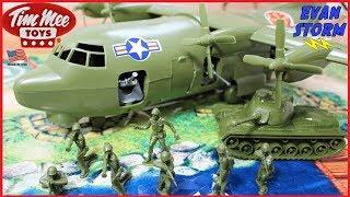 Plastic ArmyMen Toy Plane By Tim Mee Toys Army Men  Play and Unboxing