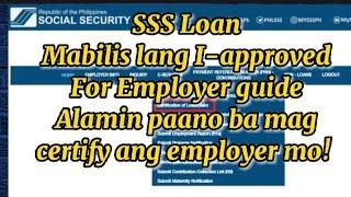 Paano Mag certify ng SSS Loan ang Employer. Mabilis lang magcertify