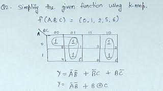 Three Variable K-map Simplification Examples