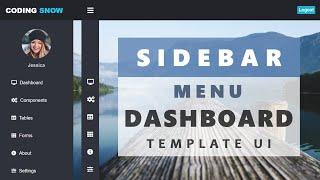 Sidebar Menu Dashboard Template UI | Side Navigation Bar - Only Using CSS and HTML