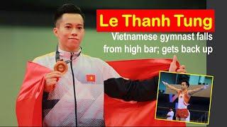 Vietnamese gymnast Le Thanh Tung falls from horizontal bars, gets back up #SEAGames2019