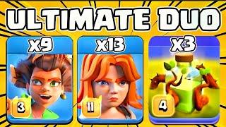 TH 16 BEST STRATEGIES  x9 ROOT RIDER + x13 VALKYRIE + x3 OVERGROWTH = BEST DESTROYER CLASH OF CLANS