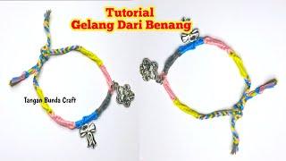 cara nembuat gelang dari benang jahit | cara mudah membuat gelang benang #diy#diygelangbenang