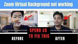 Zoom Virtual Background not working problem solved | How I spend $5 to fix it