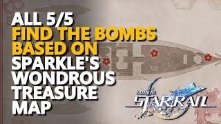 Find the bombs based on Sparkle's Wondrous Treasure Map Honkai Star Rail
