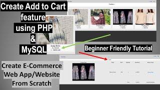 How to Create Add to Cart feature using PHP & MySQL ||E-Commerce Cart Tutorials ||ADD TO CART