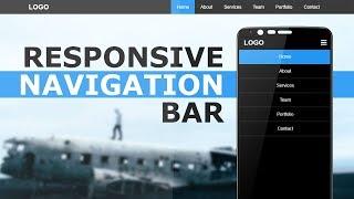 Responsive Navigation Bar With Html  CSS and Javascript -  Responsive Sidebar Menu For Mobile