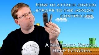 How to attach the Joy-Con Straps to the Joy-Con controller. Nintendo Switch