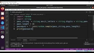 Random Password Generator In Python