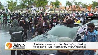 Protesters arrested after Sunday’s gathering to demand PM’s resignation, mRNA vaccines