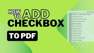 How to Add Multiple Checkbox to PDF, in Acrobat or Free?