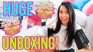 HUGE Beauty & Makeup Unboxing of FREE Stuff YOUTUBERS Get | Mar