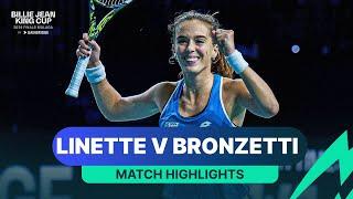 Magda Linette v Lucia Bronzetti | Poland v Italy | 2024 Billie Jean King Cup Finals Highlights